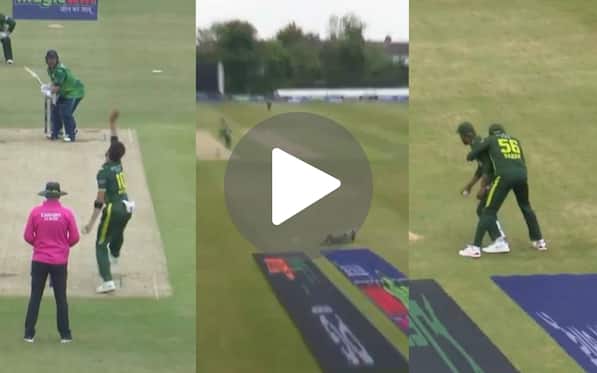 [Watch] Babar 'Hugs' Amir From Behind As Shaheen Discards Stirling After A Spectacular Grab